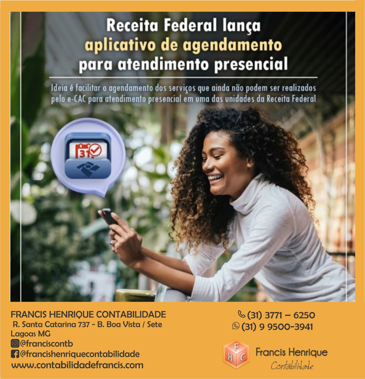 Receita Federal lança aplicativo de agendamento para atendimento presencial.